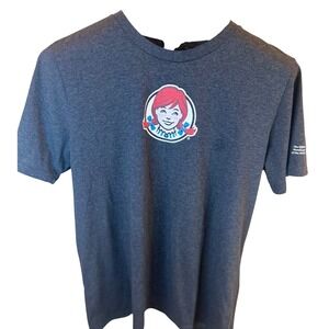 Wendy's NCAA Official Hamburger T Shirt Gray Logo Graphic Tee Large